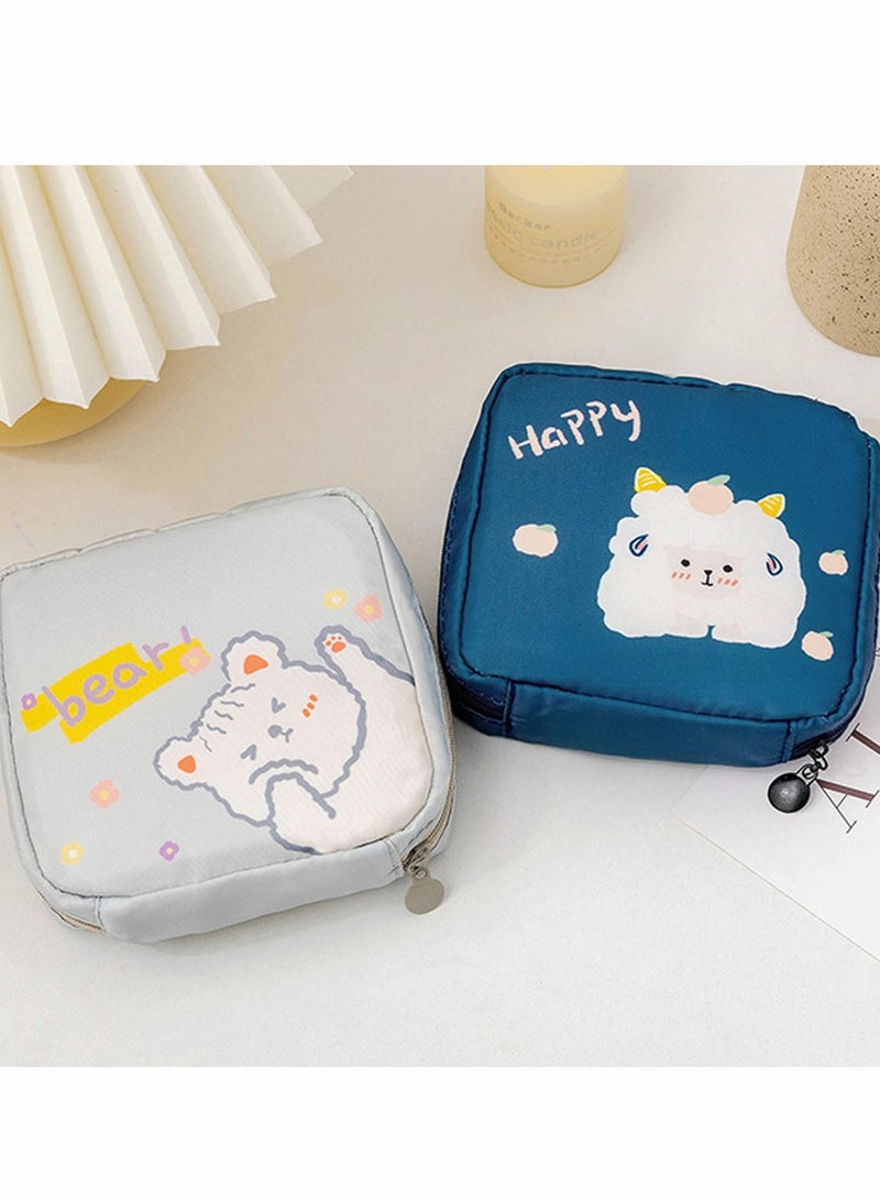 Excefore Sanitary Napkin Storage Bag, Zipper Menstrual Pad Bag Portable Sanitary Napkin Storage Tampons Holder for Purse First Period Kit for Teen Girls Store Sanitary Pads for Women(4Pcs)  - Image 5