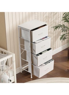 Chulovs Dresser with 4 Drawers, Storage Tower, Organizer Unit, Fabric Dresser for Bedroom, Hallway, Nesting Tables, Entryway, Closets, Sturdy Steel Frame, Wood Top, Easy Pull Handle  - Image 3