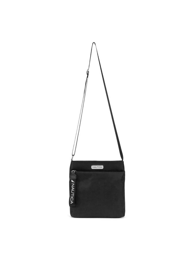 NAUTICA Womens Diver Nylon Small Crossbody Bag Purse With Adjustable Shoulder Strap Cross Body Black One Size Us  - Image 5