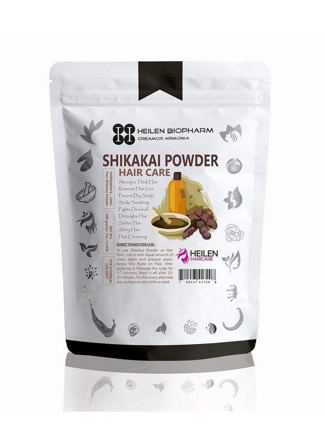 Heilen Biopharm Shikakai Powder For Hair Pack Dark Thick Shiny Hair With Antidandruff (200 Gm / 7 Oz / 0.44 Lb)  - Image 2