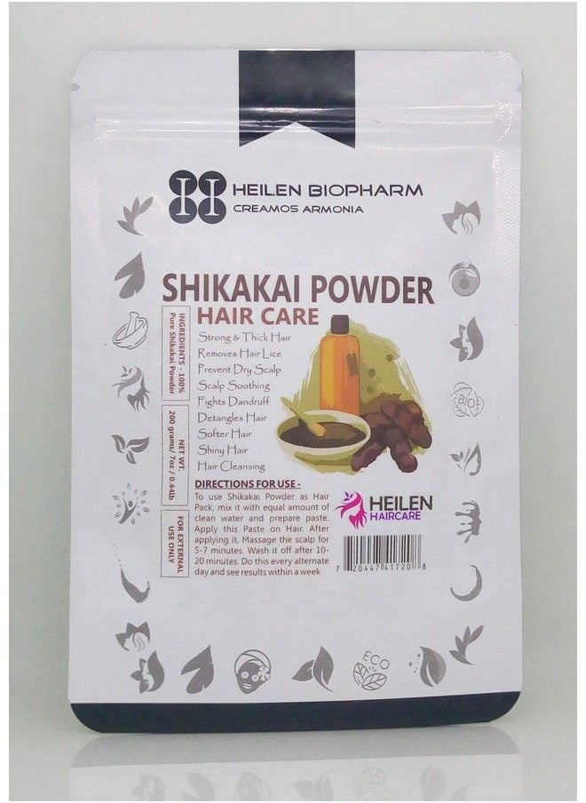 Heilen Biopharm Shikakai Powder For Hair Pack Dark Thick Shiny Hair With Antidandruff (200 Gm / 7 Oz / 0.44 Lb)  - Image 5