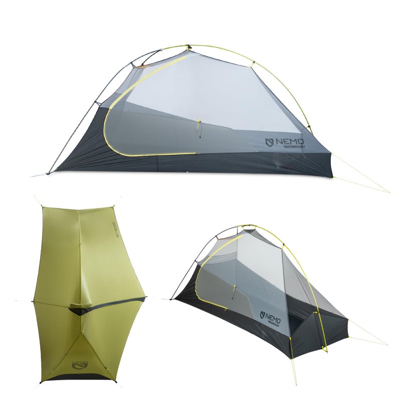 NEMO Equipment Hornet OSMO Ultralight Backpacking Tent 1Person Birch BudGoodnight Gray - Image 2