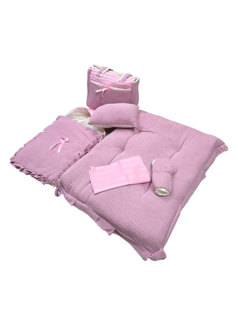 BABYCARA 6-Piece Set of Bed Sheet Baby House Diaper Bag Nursing Home  - Image 1
