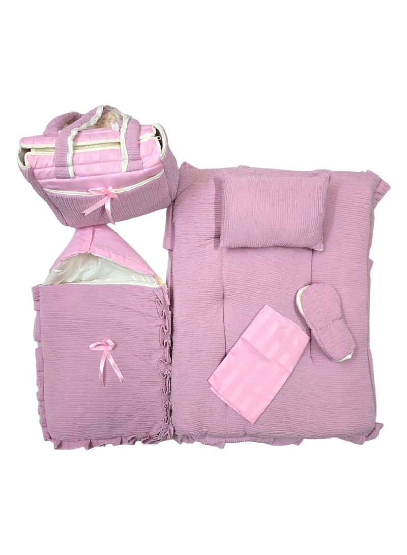 BABYCARA 6-Piece Set of Bed Sheet Baby House Diaper Bag Nursing Home  - Image 2