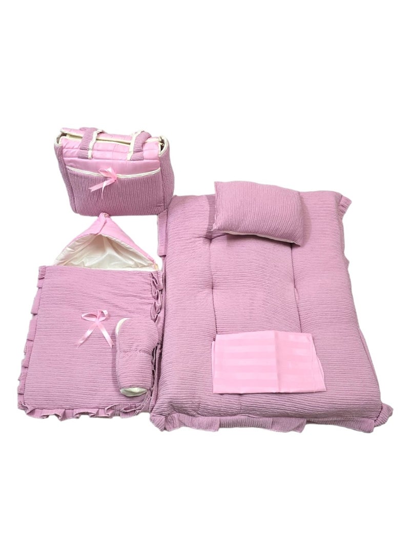 BABYCARA 6-Piece Set of Bed Sheet Baby House Diaper Bag Nursing Home  - Image 4