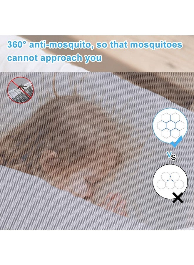 AMMER Pop-Up Mosquito Net Tent for Beds Portable Folding Design with Net Bottom for Baby Adults Trip (79 x71x59 inch) - Image 5