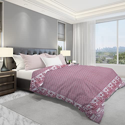 Nilam Collection 300 TC Cotton Solapur Chaddar Blanket Single Bed Full Size 300TC Red & Royal Blue Color Pack of 2 (Size- 58X88 Inch) - Image 3