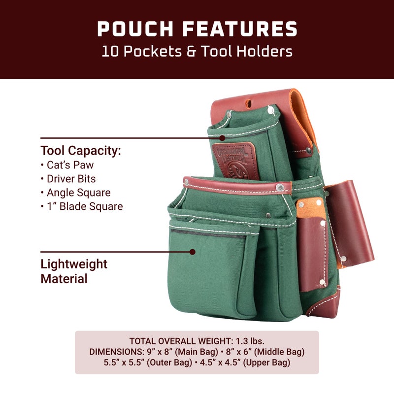 Occidental Leather OxyLights 4 Pouch Fastener Bag - Right Hand - 10 Pockets & Tool Holders - Made in USA - Image 3