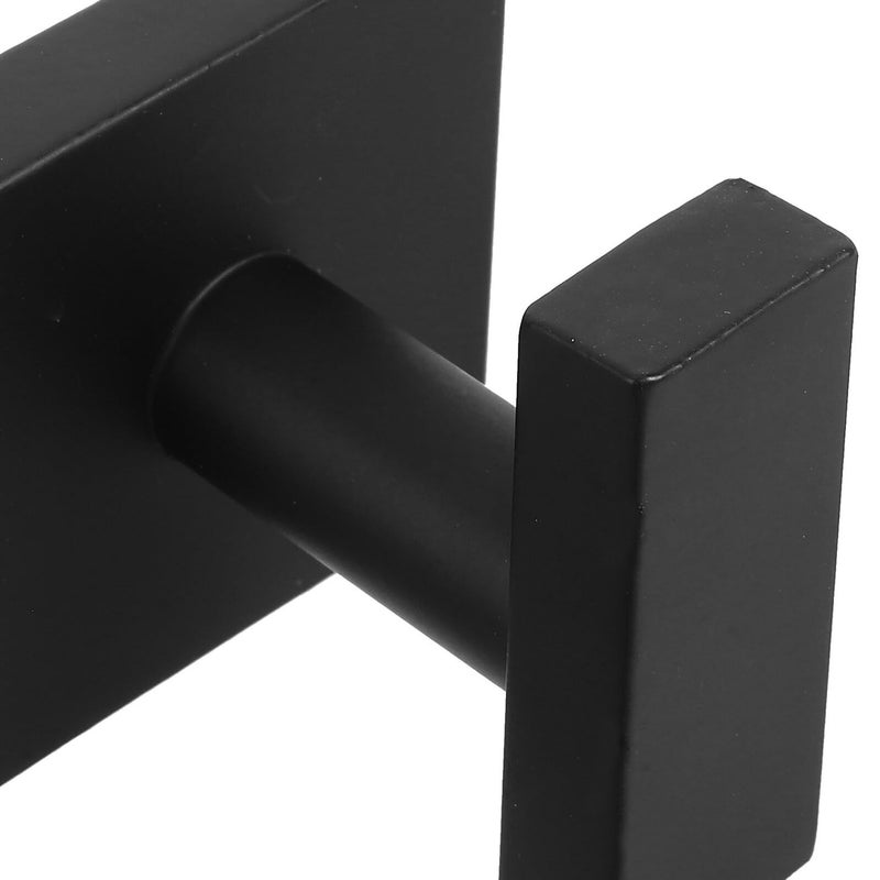 Stainless Steel Square Towel Hooks 2pcs for Bathroom Wall Mount Storage - Image 4