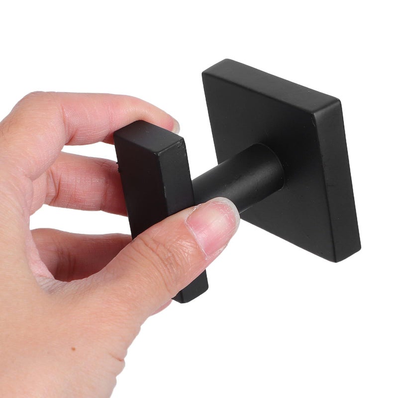 Stainless Steel Square Towel Hooks 2pcs for Bathroom Wall Mount Storage - Image 5