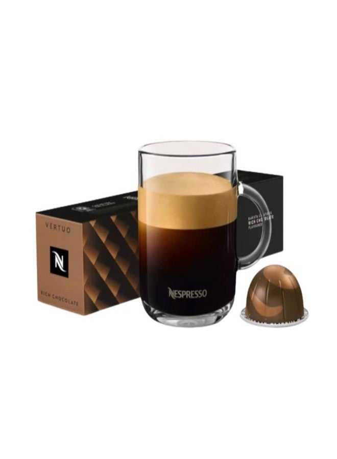 Nespresso Barista Creations VertuoLine RICH CHOCOLATE Flavoured Roasted Ground Coffee Capsules, 10 Capsules 1 Sleeve… - Image 1
