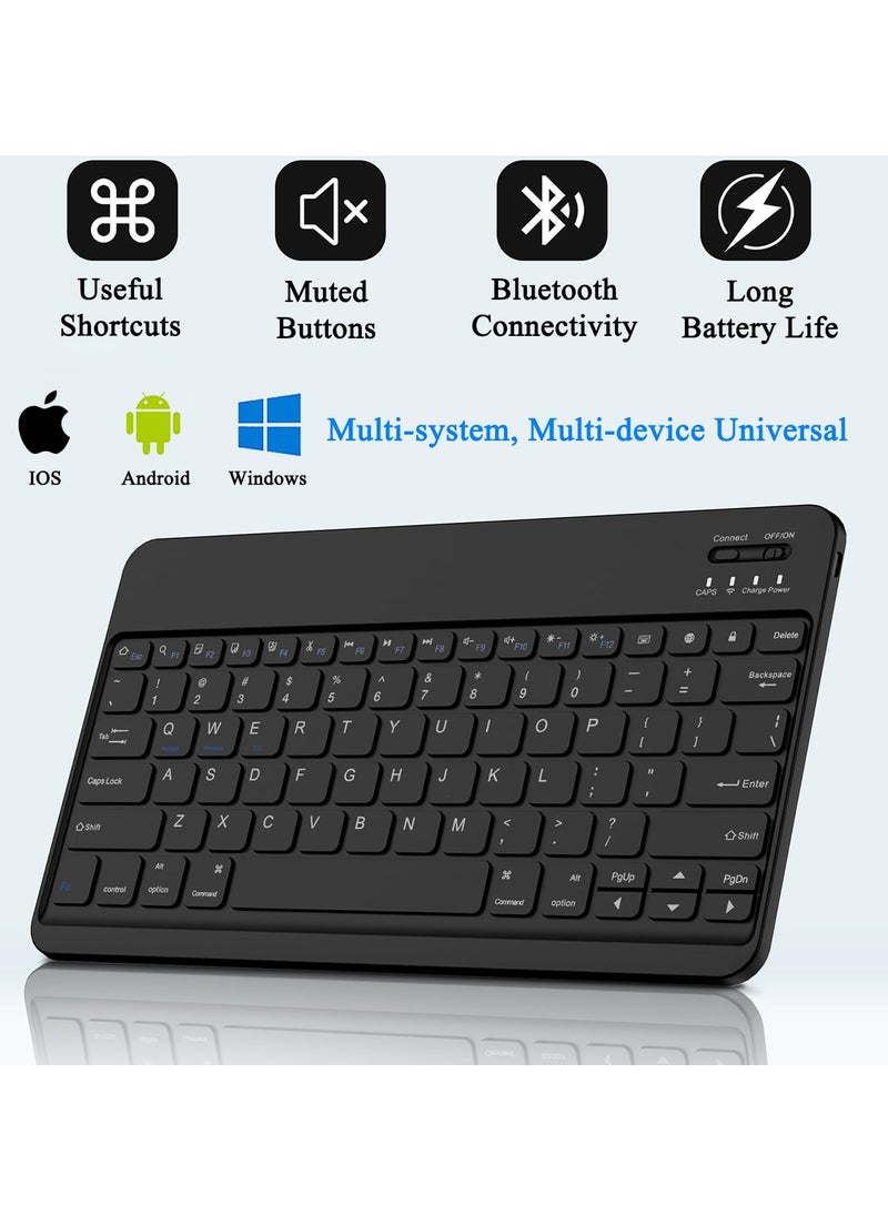QPHWHFQ - iPad Keyboard Case with Mouse for iPad 10.2" 9th/8th/7th, iPad Pro 10.5"/ iPad Air 3rd 10.5", Rechargeable Detachable Wireless iPad 10.2 2021/2020/2019 Keyboard Case, Pencil Holder, 3 Angle Adjustment - Image 1
