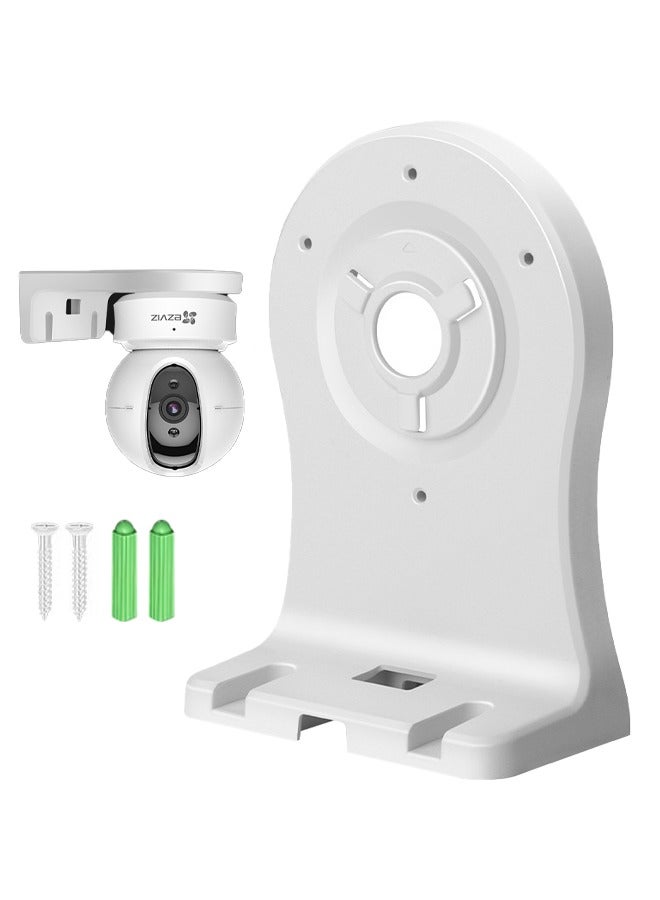 1 Pack WiFi Wall Mount Camera Base Bracket, and 5 Installation screws, for EZVIZ C6 C4 Series IP Camera, Plastic PT Cameras Holder Indoor Security Systems, Easy to Install - White - Image 1