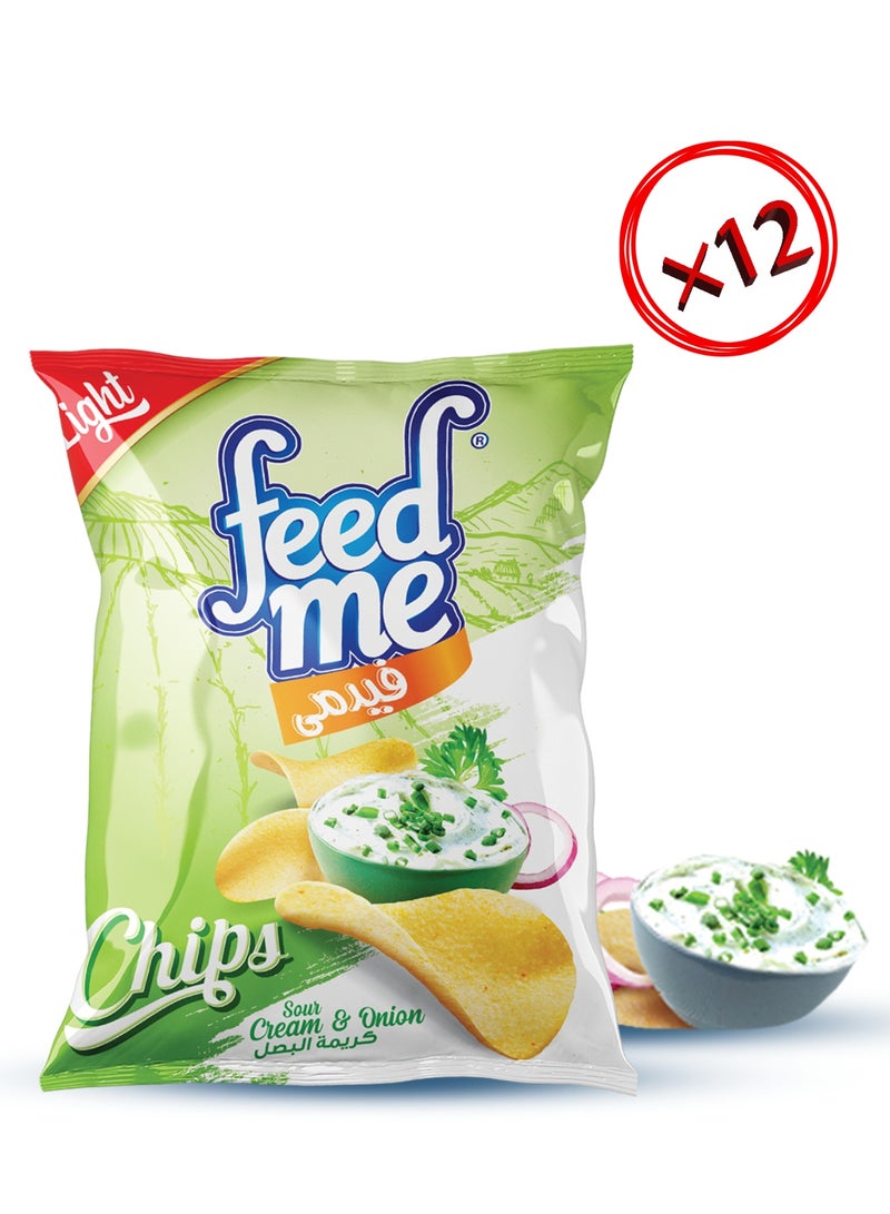 Feedme Chips Sour Cream Flavor - Pack of 12 Piece