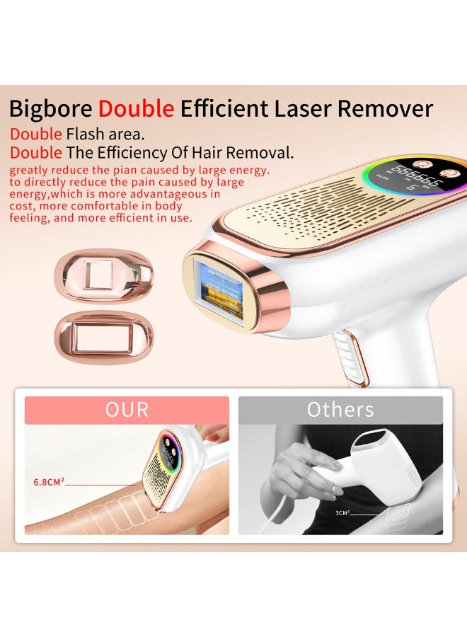 IPL Laser Hair Removal for Women and Men, 45°F Ice Cooling Laser Hair Removal Device for Face & Body, At-Home Painless Hair Remover with Long-Lasting Results, Smooth Skin Gift - Image 5