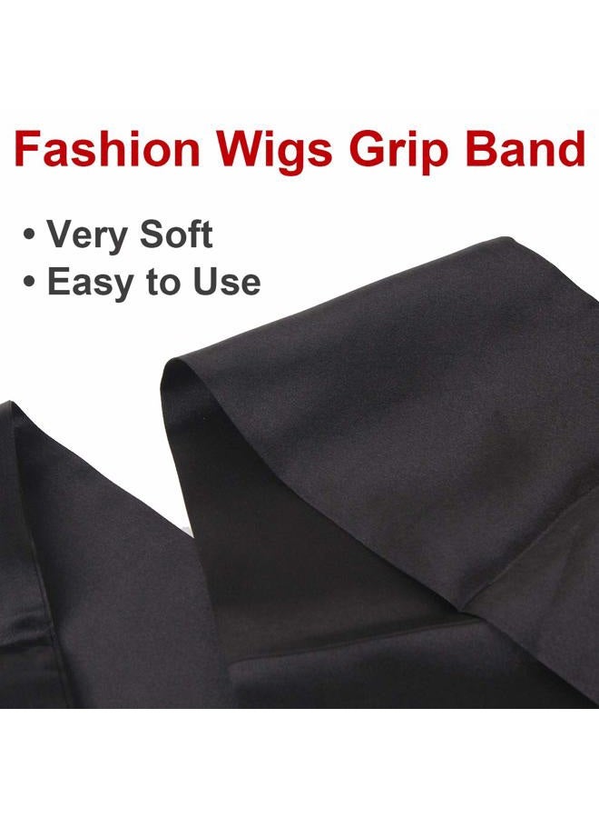 Xtrend Satin Edge Scarves for Wigs Silk Headbands Soft Edge Scarf to Lay Edges for Black Women Keep Wig Secured Satin Headband for Yoga, Makeup, Facial, Sport (1 pc, Black#) - Image 5
