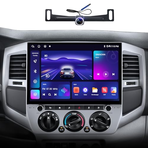 AINAVI Car Stereo Dash Kit Replacement for Toyota Tacoma Radio Upgrade 2005-2015,QLED Touch Screen Head Unit w/Wired Wireless CarPlay Andriod Auto GPS Navigation 5GWiFi FM/AM (12.5" 6+128G) - Image 1