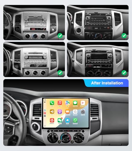AINAVI Car Stereo Dash Kit Replacement for Toyota Tacoma Radio Upgrade 2005-2015,QLED Touch Screen Head Unit w/Wired Wireless CarPlay Andriod Auto GPS Navigation 5GWiFi FM/AM (12.5" 6+128G) - Image 2