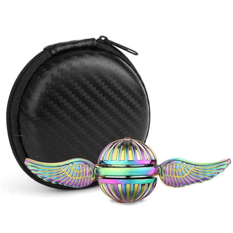 LNCOJOLM Rainbow Fidget Spinner Toy for Kids Adults, Fidget Orb Ball Finger Hand Spinners Desk Decoration Fingertip Gyro for Anxiety Stress Relief, Birthday Gift Stocking Stuffer - Image 1