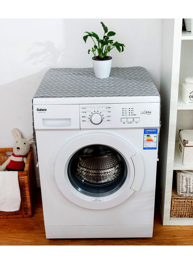 GUSGU أعلى غطاء غسالة ومجفف ، وغطاء غسالة القطن والقنب مع 6 أكياس التخزين ، والغبار والغبار والغبار والغبار والغسالة غطاء مجفف ، وغطاء غسالة الأعلى حامي 55x130cm - Image 5