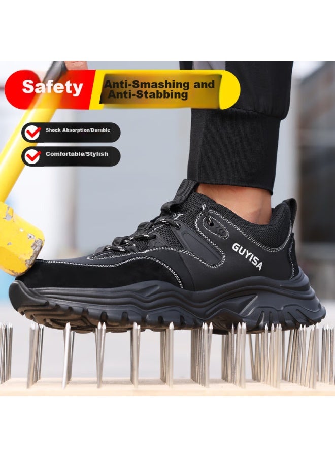 GUYISA Guyisa Safety Shoes For Men, Winter Steel Toe Cap, Anti-smashing, Anti-puncture, Lightweight, Soft Sole, Safety Work Site Functional Shoes 3102 43 - Image 5
