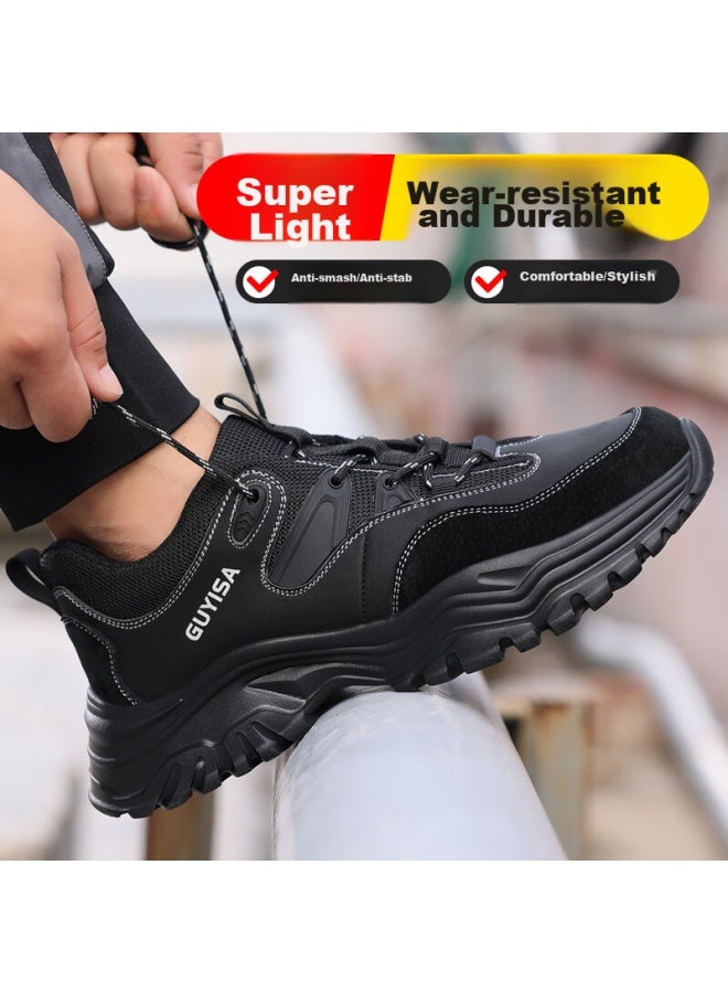 GUYISA Guyisa Safety Shoes For Men, Winter Steel Toe Cap, Anti-smashing, Anti-puncture, Lightweight, Soft Sole, Safety Work Site Functional Shoes 3102 43 - Image 2