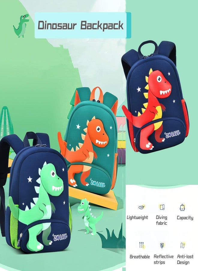 Bansusu Dinosaur Anti-lost Kids Backpack for Kindergarten Preschool Boys Girls with Safety Leash, B-blue+green, Daypack Backpacks - Image 2