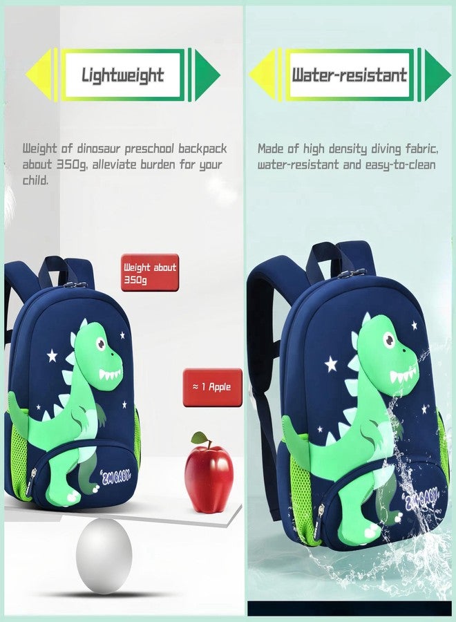 Bansusu Dinosaur Anti-lost Kids Backpack for Kindergarten Preschool Boys Girls with Safety Leash, B-blue+green, Daypack Backpacks - Image 4