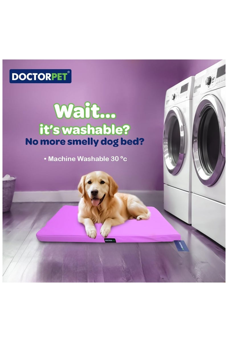 DOCTERPET Doctor Pet Gelato Series Crate Mattress XX-Large - 76x122x6cm - Lilac - Soft Washable Fabric, Cooling Effect, Eco-Friendly Fill, Non-Slip Base - Ideal for Extra-Large Dogs - Image 3