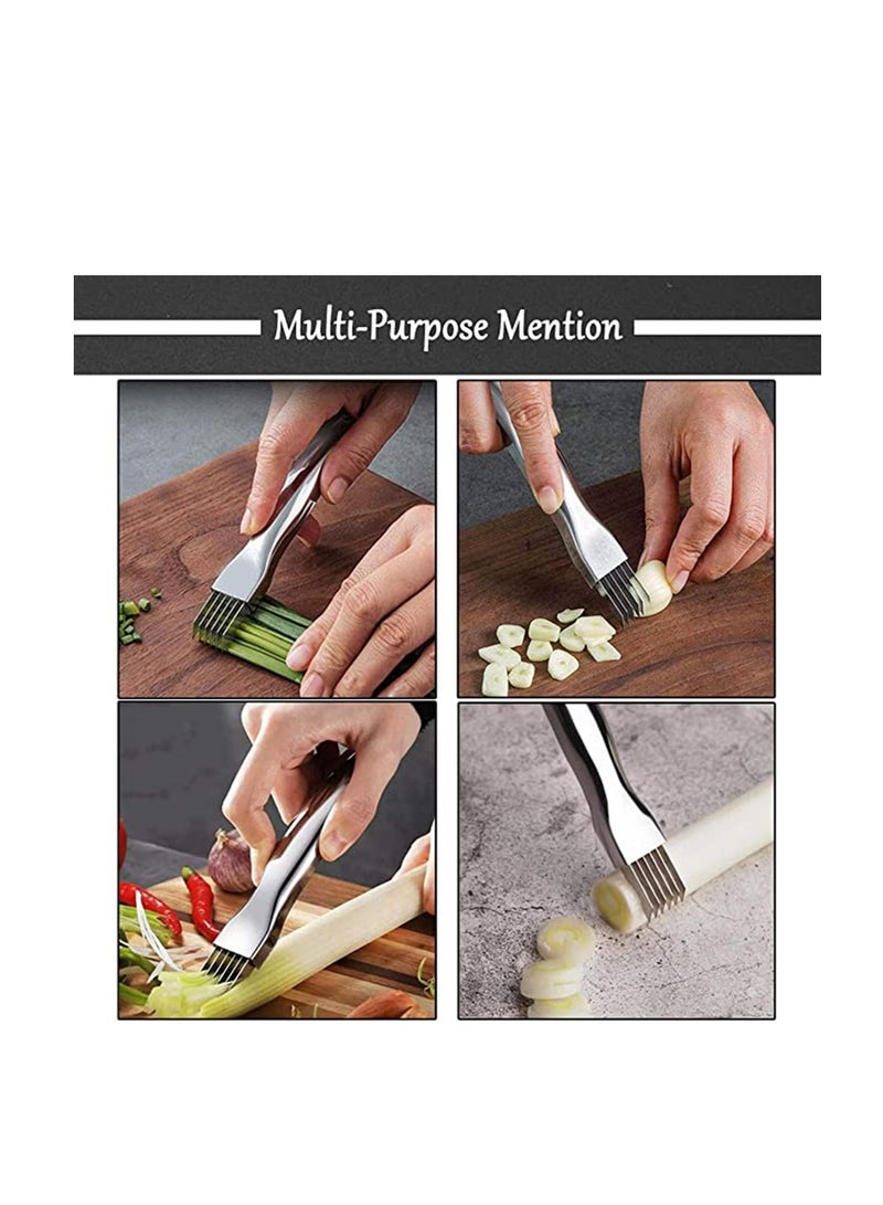 SYOSI 2 Pack Shred Silk The Knife Stainless Steel Vegetable Chopper Onion Garlic Cutter Food Kitchen Speedy Chopper - Image 2