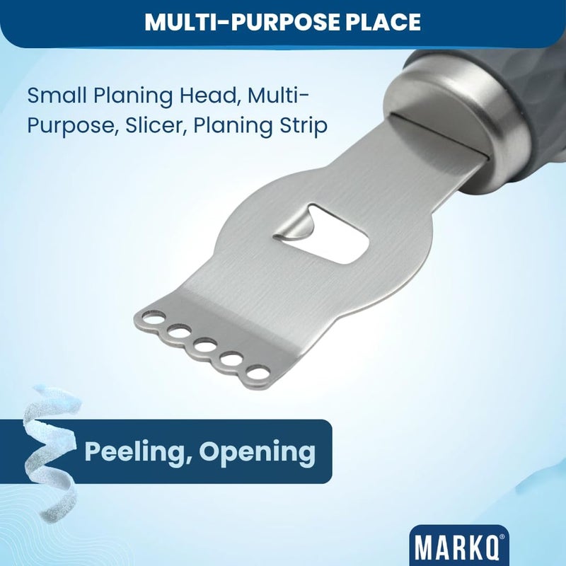 MARKQ Citrus Zester Tool for Lemon, Orange & Lime - Stainless-Steel 2-in-1 Zester with Channel Knife | Ergonomic Handle Kitchen Garnishing Tool for Peeling, Zesting & Cocktails - Pack of 2 - Image 5