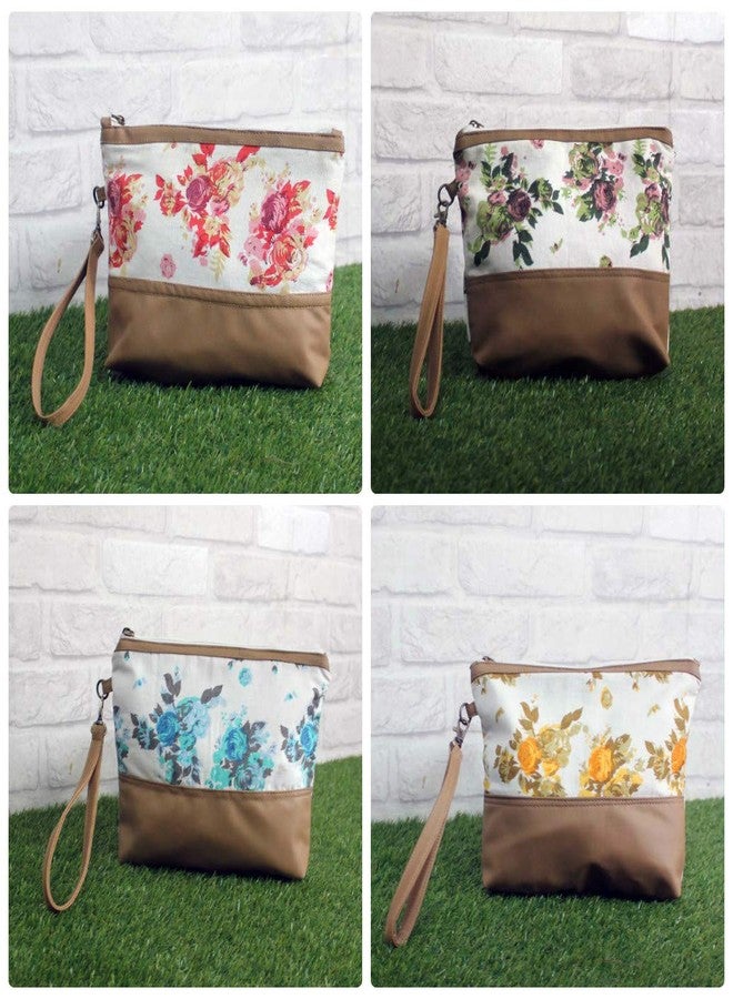 Dekor World Green Rose Cotton Printed Multi Utility Pouch (Pack of 1 Piece) - Image 3