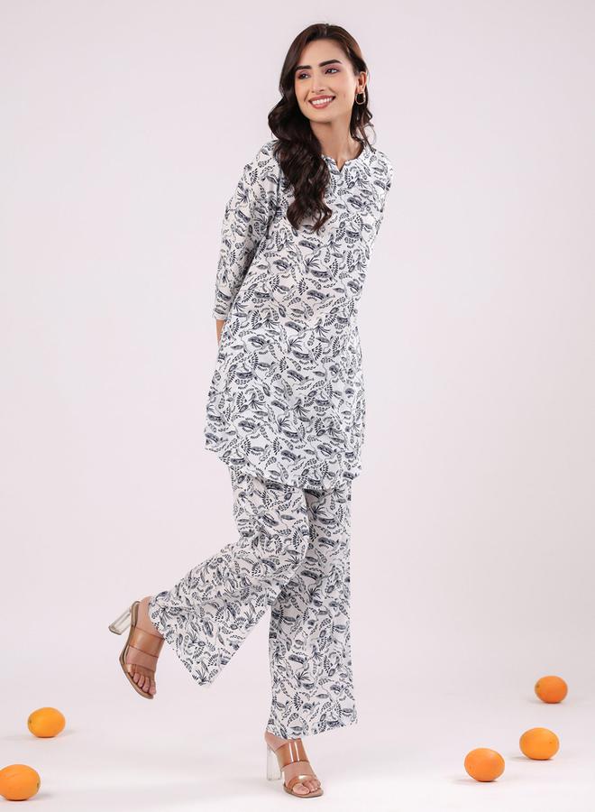 sanskrutihomes sanskrutihomes All Over Print Longline Top and Pants Co-Ords  - Image 3