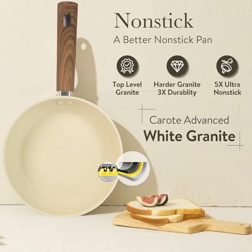 4tens Granite Kadhai pan Non Stick Frying Pan Coating Pan Granite Finish Omlette Egg Pan with Handle Egg Frying Pan for Kitchen Omelet uttapam Frying pan (26 CM KADHAI PAN) - Image 4