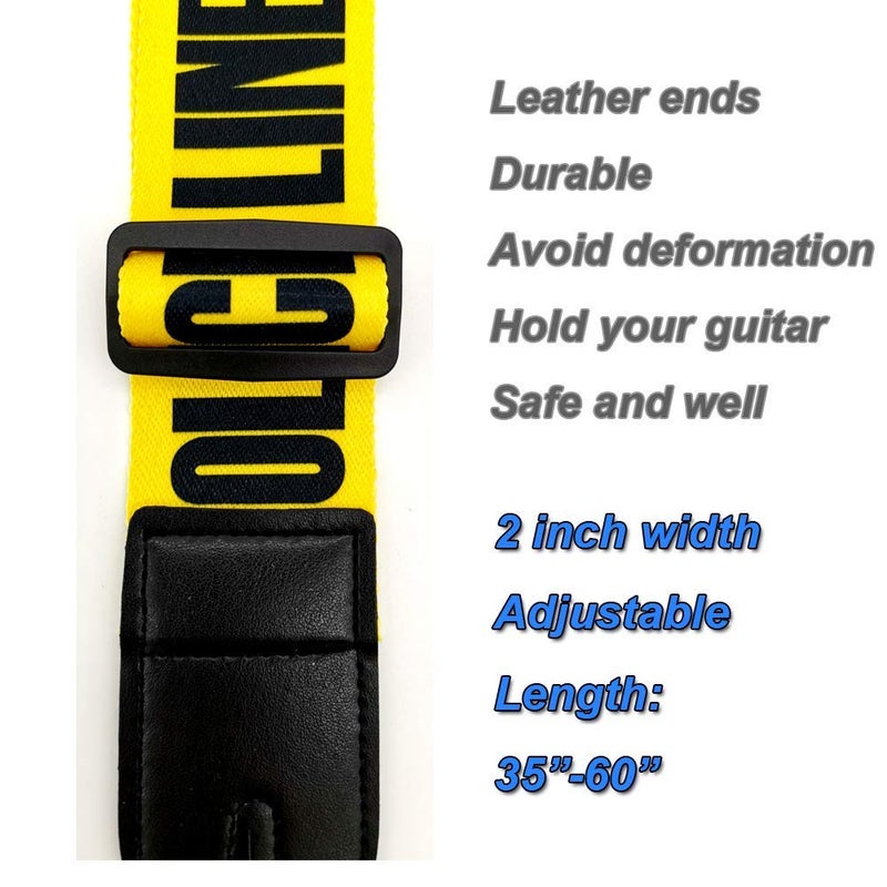 MUSTANG GUITAR STRAP POLICE LINE STYLE - Image 4