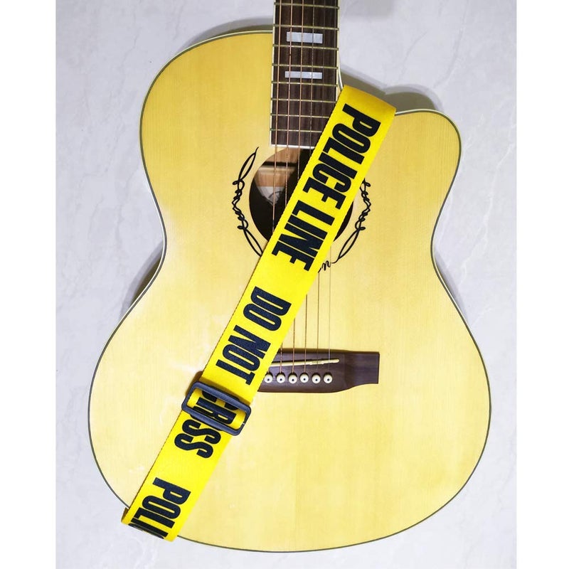 MUSTANG GUITAR STRAP POLICE LINE STYLE - Image 5