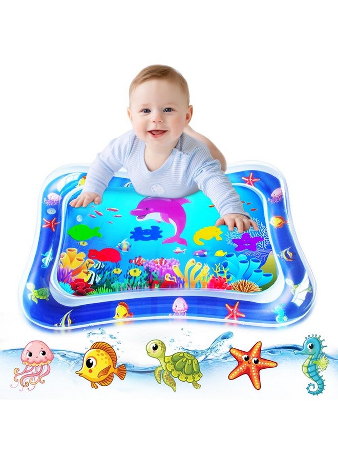 ZMLM Baby Tummy Time Water Mat: Infant Baby Toy Gift Activity Play Mat Inflatable Sensory Playmat Babies Belly Time Pat Indoor Small Pad For 3 6 9 12 Month Newborn Boy Girl Toddler Fun Christmas Game - Image 1