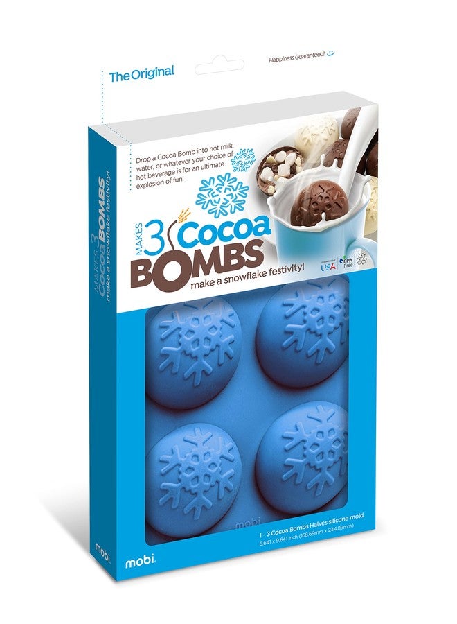 Mobi Hot Chocolate Cocoa Bombs Silicone Mold, Snowflake, for Making 3 "Bombs" - Image 1