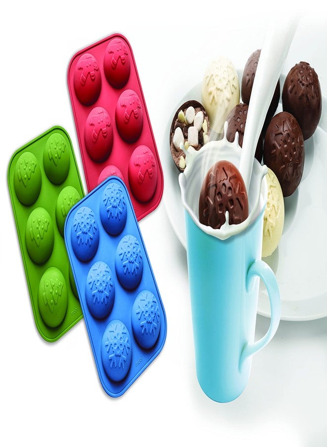 Mobi Hot Chocolate Cocoa Bombs Silicone Mold, Snowflake, for Making 3 "Bombs" - Image 3