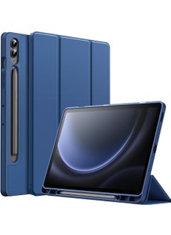 Rock Pow Case for Samsung Galaxy Tab S10 Plus 2024/ S9 Plus/ S9 FE Plus 5G 12.4 Inch 2023 with S Pen Holder Soft TPU Tri-Fold Stand 12.4 inch Cover Case,Support S Pen Charging Auto Wake/Sleep  - Image 1