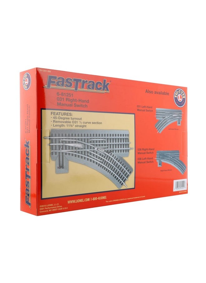 Lionel - FasTrack O31 Manual Switch Right Hand - Image 1