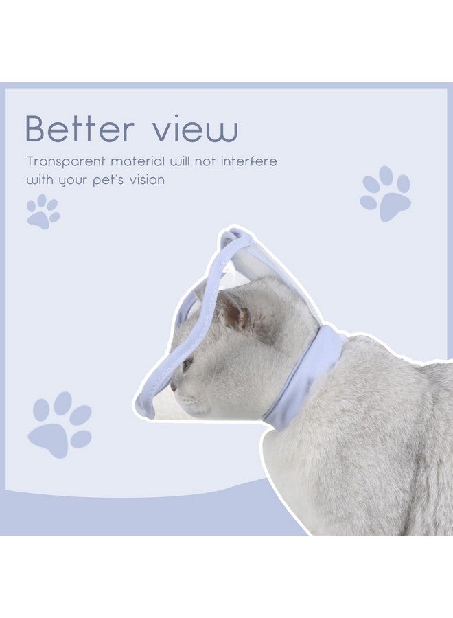 Andiker Cat Cone Collar, Folding Adjustable Cat Recovery Collar with Drawstrings Lightweight Transparent Elizabeth Collar for Dogs and Cats Kittens to Stop Licking and Scratching (Purple, S) - Image 3