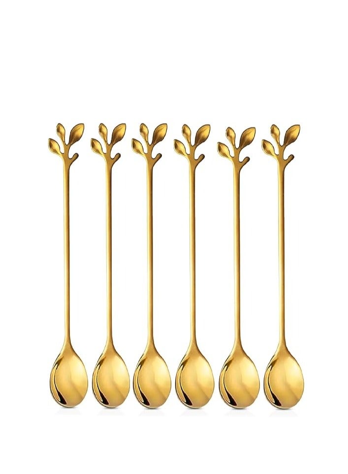 Gold stainless steel coffee spoon set 