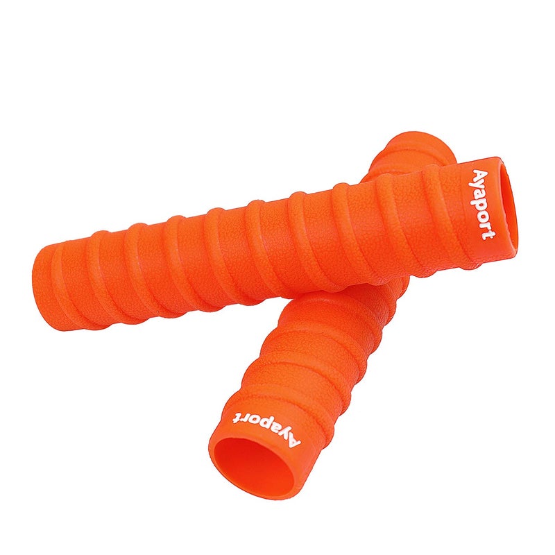 Ayaport Kayak Paddle Grips Non-Slip Silicone Wraps Blister Prevention Kayaking Accessories for Take-Apart Paddles (Orange) - Image 1