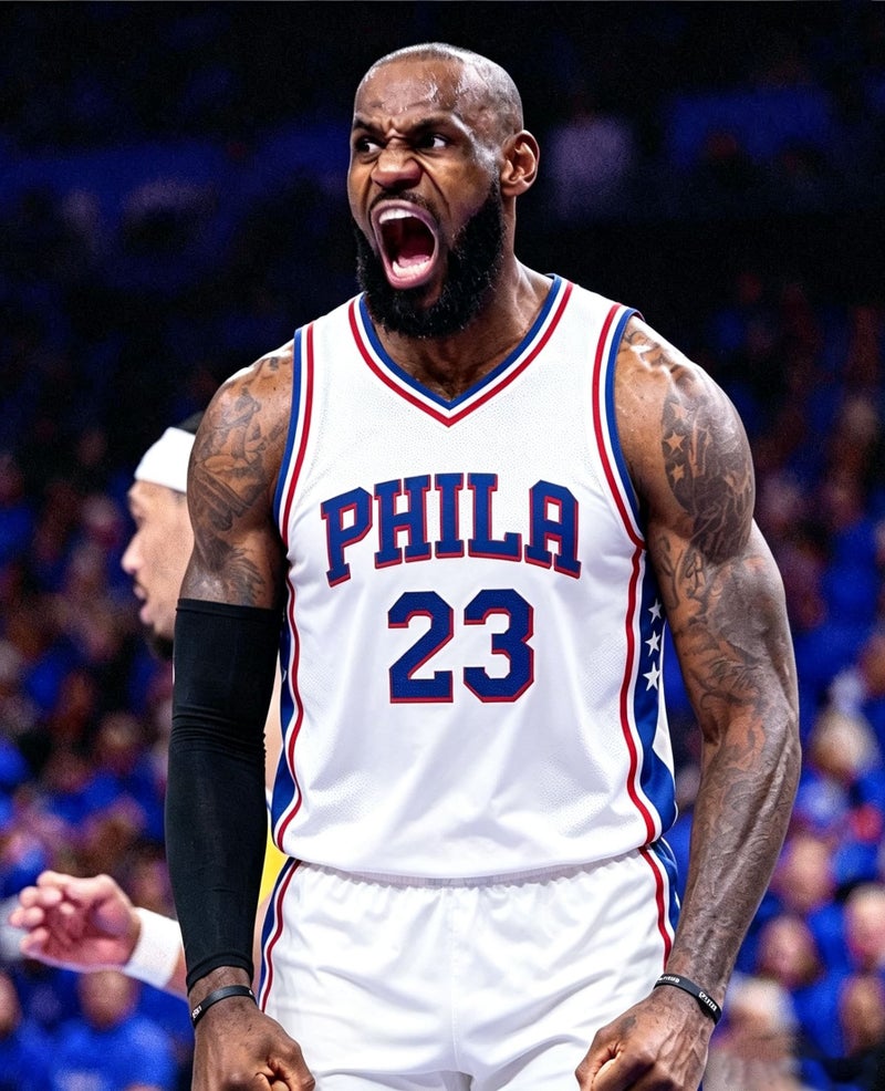 SIXER Men LeBron James #23 Philadelphia 76ers Basketball Jersey Breathable Sports Fan Jersey-Men Women - Image 4