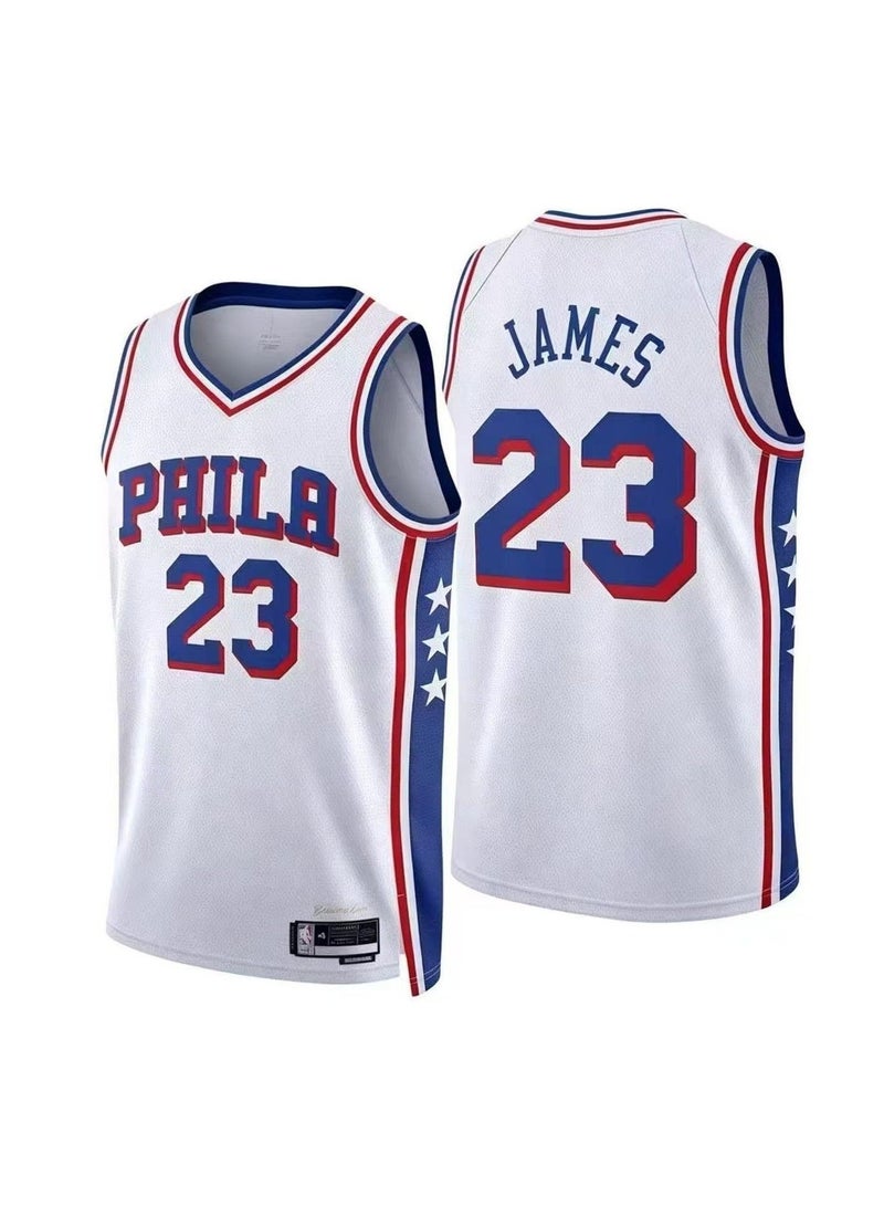 SIXER Men LeBron James #23 Philadelphia 76ers Basketball Jersey Breathable Sports Fan Jersey-Men Women - Image 3