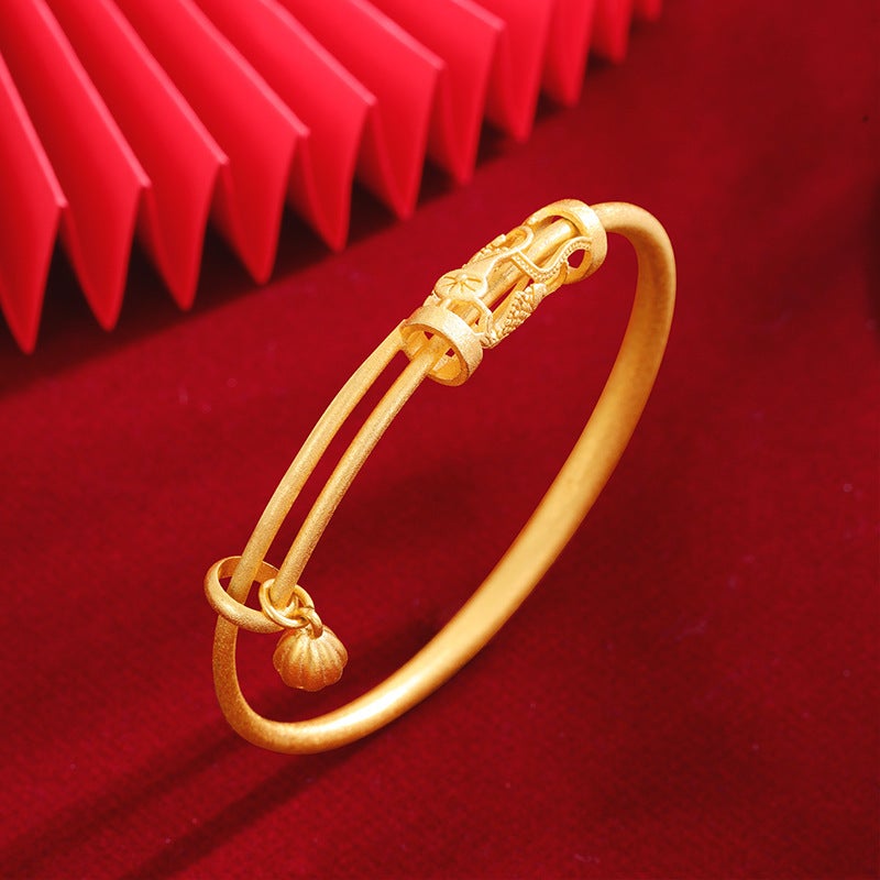 Elegant Clover Alloy Bracelet for Women S2283 Lotus Carp Bracelet 