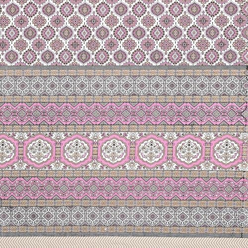 EasyGoods® 100% Pure Cotton Jaipuri Bedsheet with Pillow Covers | Soft & Breathable Fabric | Traditional Floral Print | Cotton Bedsheet (Pink 2, King) - Image 4