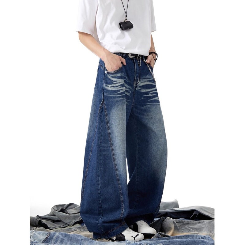 Unisex Classic Denim Jeans Loose Fit Daily Outdoor Wear - Image 3