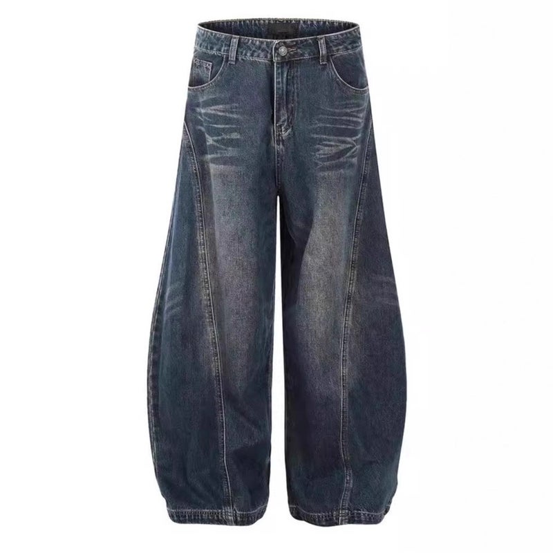Unisex Classic Denim Jeans Loose Fit Daily Outdoor Wear - Image 1